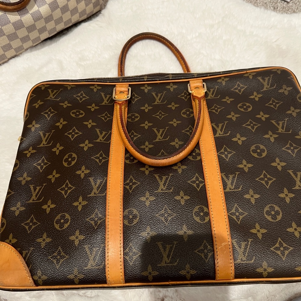 LOUIS VUITTON Porte Documents Voyage Briefcase Handbag Monogram Canvas Leather - Picture 2 of 16